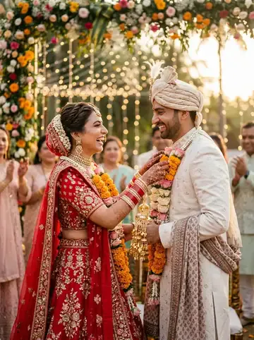 Sindhi wedding couple